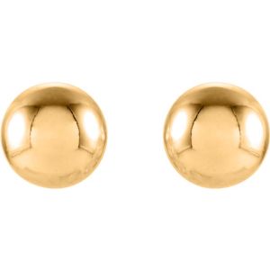 Ball Stud Earrings 14K Yellow Gold 4mm